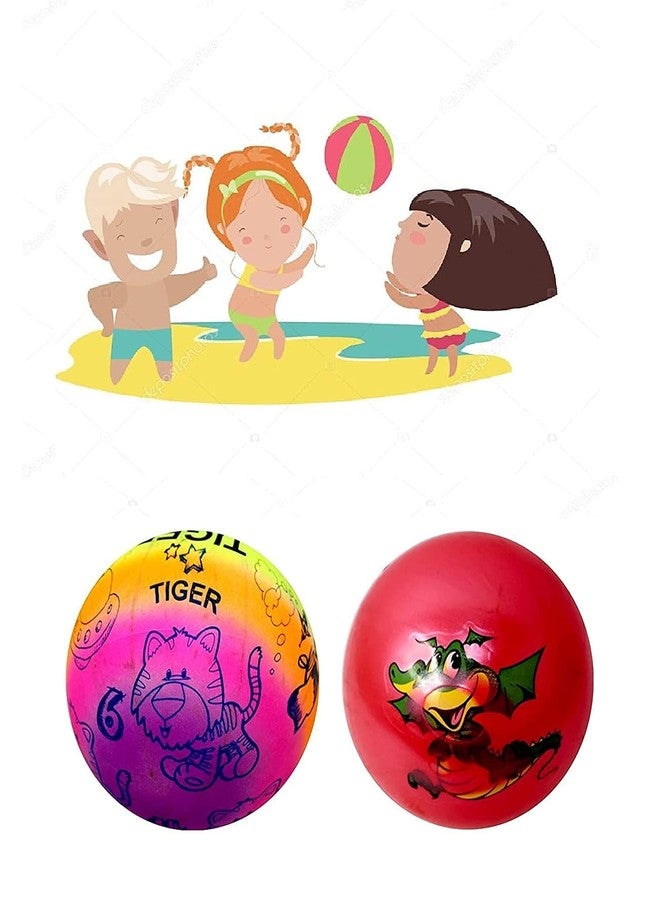 KAVIN Without Air Filled Beach Ball for Kids and Adults Lightweight Volleyball Balls, Set of 2Pcs (Multicolor) - Image 3