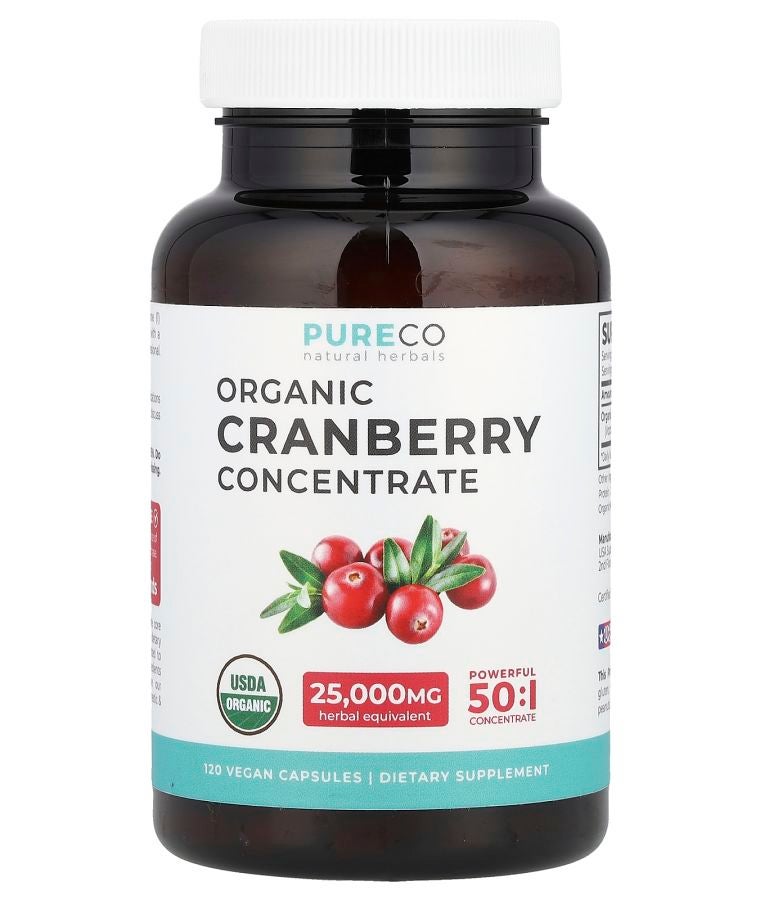 Organic Cranberry Concentrate 500 mg 120 Vegan Capsules