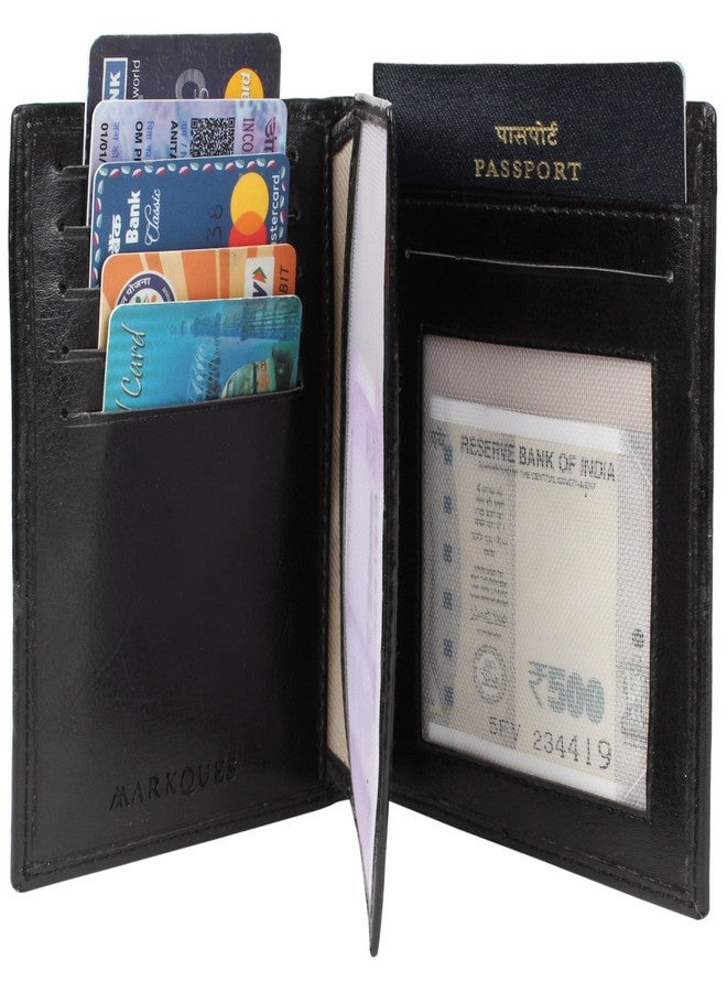 MarkQues Black Travel Passport Case Holder Wallet (PS-4401) - Image 3