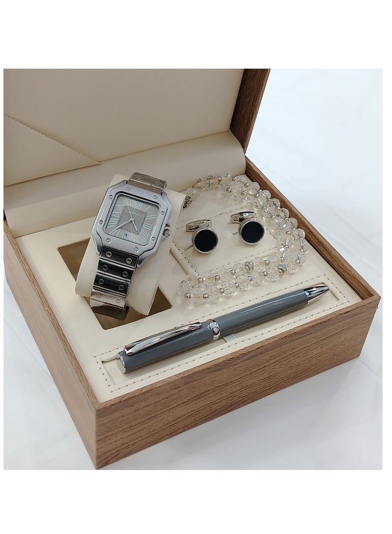 أس أه طقم ساعه رجالي من اربع قطع