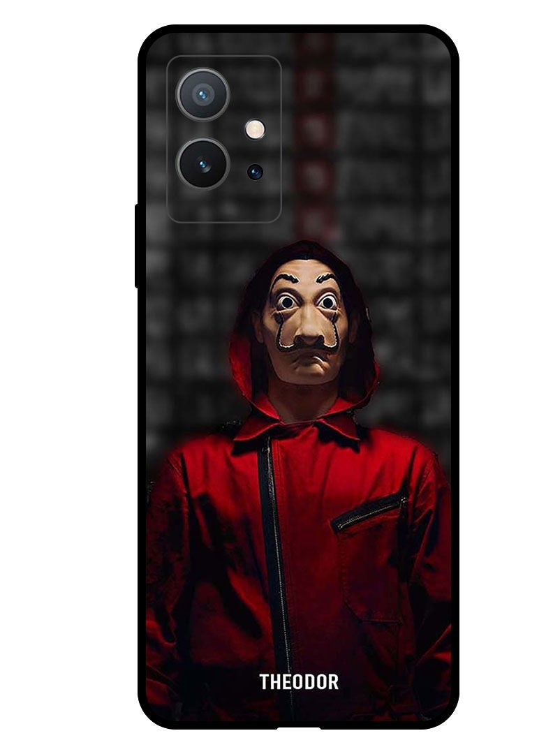 Theodor Protective Case Cover For VIVO Y55 5G  Red Jokar Mask - Image 1