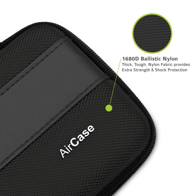 AirCase غطاء حالة القرص الصلب الخارجي 2.5 بوصة من WD Seagate Toshiba | نايلون باليستي 1680D و EVA مقاوم للصدمات، حقيبة تنظيم للأجهزة للقرص الصلب/SSD، سماعات الأذن، شاحن، كابلات، فلاش درايف OTG - Image 5