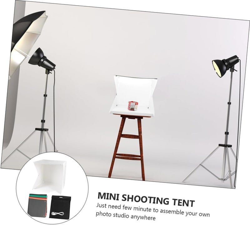 Zerodeko 40cm Portable Photography Lightbox Tent with Dual LED Light Bars, Adjustable Brightness, 6-Color Backdrops, Mini Photo Studio Cube for Product and Tabletop Photography - Image 3