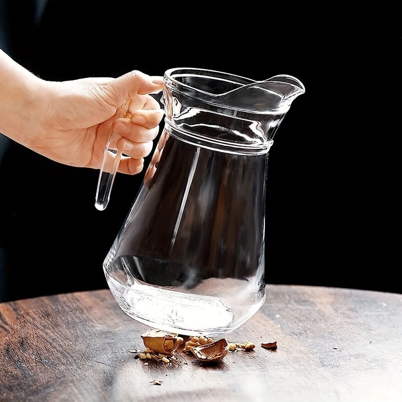 1pc Clear Plastic Heavy Duty Acrylic Water Pitcher With Lid 1000ml Capacity For Beverages Juice Milk Tea Summer Drinkware Carafe Jug - Image 4
