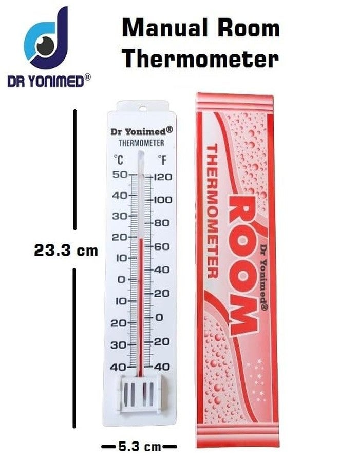 Dr Yonimed Manual Room Thermometer Room Temperature Thermometer Wall Mounting (White) pack of 1 - Image 5