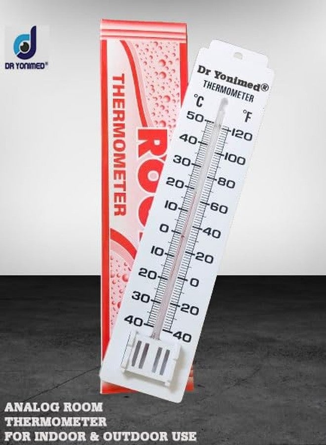 Dr Yonimed Manual Room Thermometer Room Temperature Thermometer Wall Mounting (White) pack of 1 - Image 3
