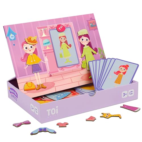 Toi Kids Magnet Toys Magnetic Jigsaw Puzzle Boxes with Game Board for Kids Ages 38 Preschool Tabletop Toy for Toddlers Portable Travel Game Princess - Image 1