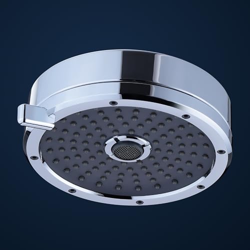 Hindware Italian Collection F160218CP 3-Flow Overhead Shower for Bathroom | Made of ABS | Rain, Mist & Per Mix Modes | Water Saving Feature | Works in 0.5-3.0 Bar Pressure | ARM NOT INCLUDED - Image 1