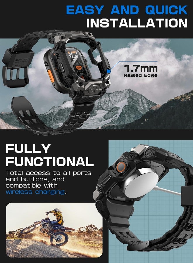 SUPCASE for Apple Watch Ultra 3/2/1 49mm Case with Band (Unicorn Beetle Ore), [Anti-Scratch] [Military-Grade Protection] Rugged Sport Men Bumper Case with Adjustable Strap Band, Black - Image 5