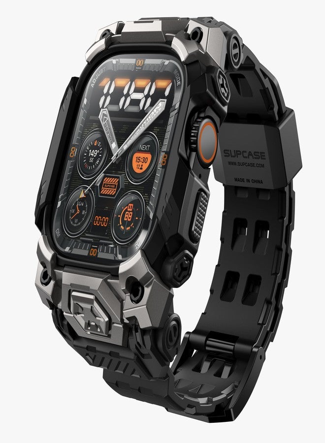 SUPCASE for Apple Watch Ultra 3/2/1 49mm Case with Band (Unicorn Beetle Ore), [Anti-Scratch] [Military-Grade Protection] Rugged Sport Men Bumper Case with Adjustable Strap Band, Black - Image 1