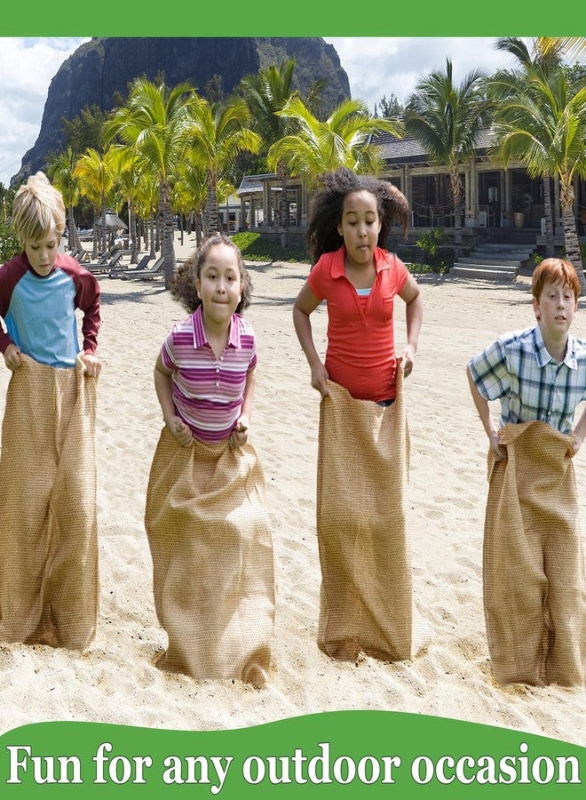 CWLAKON 6 Pack Large Burlap Potato Sack Race Bags for Kids Adults, Field Day Family Reunion 4th of July Easter Halloween Game, Outdoor Camping Picnic Birthday Party Outside Yard Lawn Carnival Games - Image 3