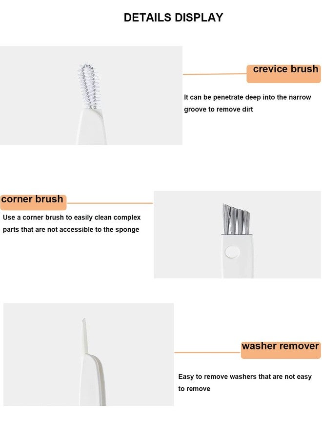 BSMstone Tiny Cleaning Brush-Mini Multi-Functional Crevice Cleaning Brush, Water Bottle Cleaning Tools for Bottle Cup,Nursing Bottle Cup-1 Pack (Black)… - Image 3