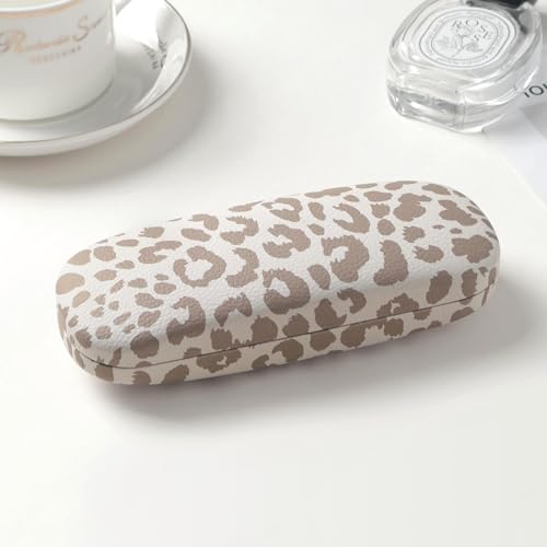 Knagsfa Glasses Case Hard Shell, Cute Sunglasses Case for Women Leather Protective Case for Eyeglass with Cleaning Cloth - Image 4