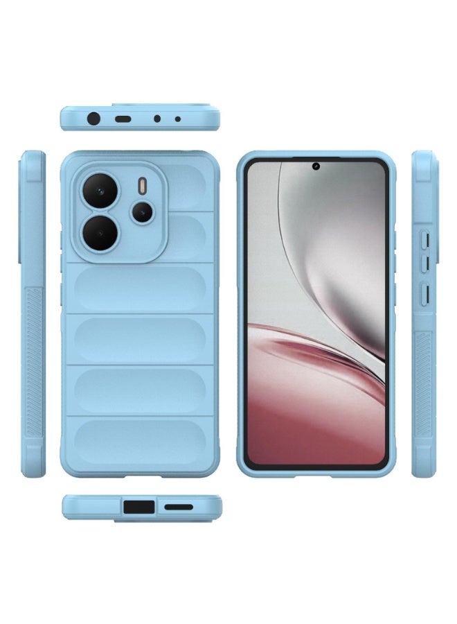 Premium Protection Back Silicone Case Compatible with Xiaomi Redmi note 14 4G Magic Shield Shockproof Case with Camera Protection (Baby blue) - Image 2