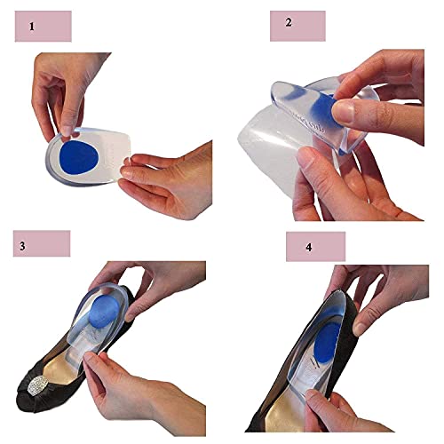 MINNESOTA Silicone Gel Cup Shoe Insole | Relieves Heel Pain | Plantar Fasciitis & Heel Spurs | Gel Insole For Shoes Men | High Heel Anti-skidding Pain Relieving Pad for Men Women Sport Hiking 1 Pair Blue - Image 4