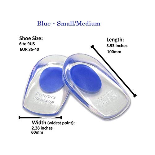 MINNESOTA Silicone Gel Cup Shoe Insole | Relieves Heel Pain | Plantar Fasciitis & Heel Spurs | Gel Insole For Shoes Men | High Heel Anti-skidding Pain Relieving Pad for Men Women Sport Hiking 1 Pair Blue - Image 5