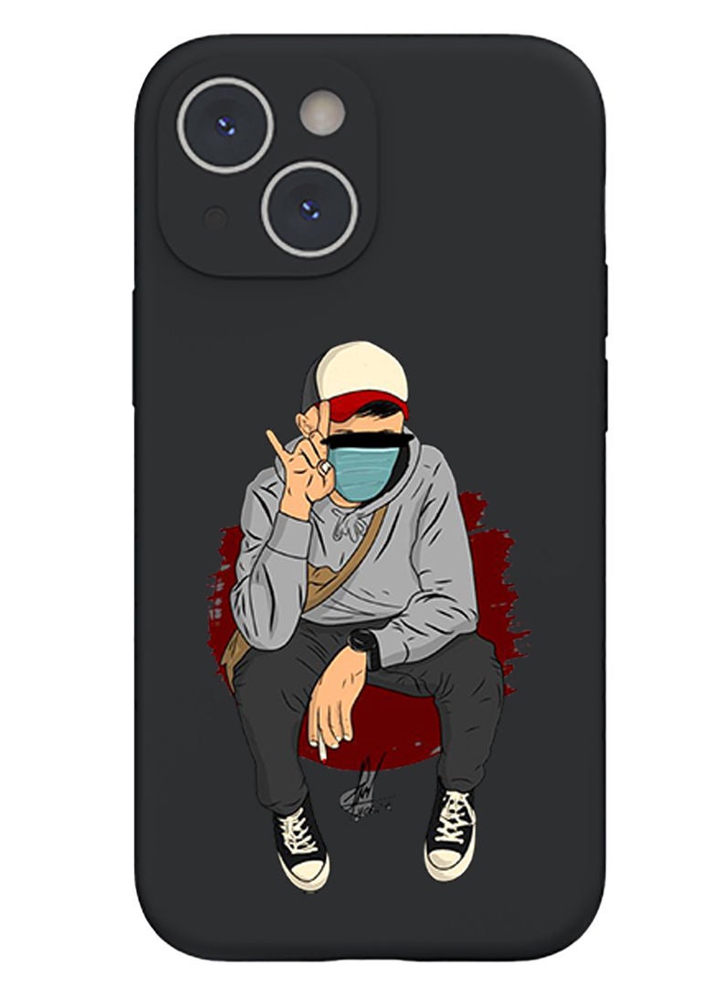 Theodor Protective Slim Fit Case Liquid Silicone Cover with Full Body Protection Anti-Scratch Shockproof Case For iPhone 13 Black  - Girl power goggles - Image 1