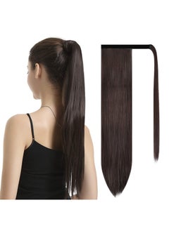 Straight Ponytail Extension - 26 Inch Long Straight Wrap Around Ponytail For Women Clip In Ponytail Hair Extensions Synthetic Brown Hair Pony Tails Hairpieces Daily - Dark Brown - pzsku/ZDB5AFBBE58B8FCDCCDDDZ/45/_/1733730026/462ef79d-fd75-4020-8272-5d276c91a7bd