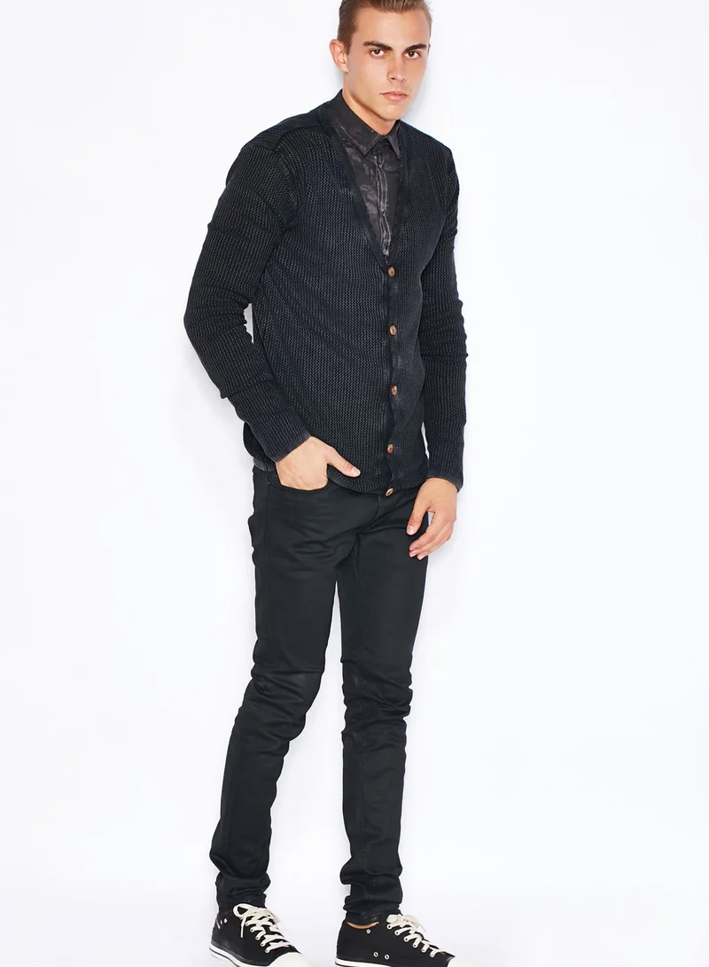 !Solid Staton Knitted Plain Cardigan