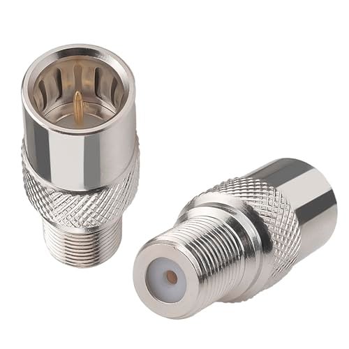 onelinkmore Coax Quick Connector Quick Push On Male to F Female Adapter F Type Male to Female Extender Push on Connector for RG6 Coaxial Cable,Antenna, RVs, Satellite Receiver and Camping TV Connection Pack of 2 - Image 1