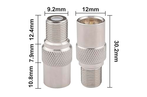 onelinkmore Coax Quick Connector Quick Push On Male to F Female Adapter F Type Male to Female Extender Push on Connector for RG6 Coaxial Cable,Antenna, RVs, Satellite Receiver and Camping TV Connection Pack of 2 - Image 4