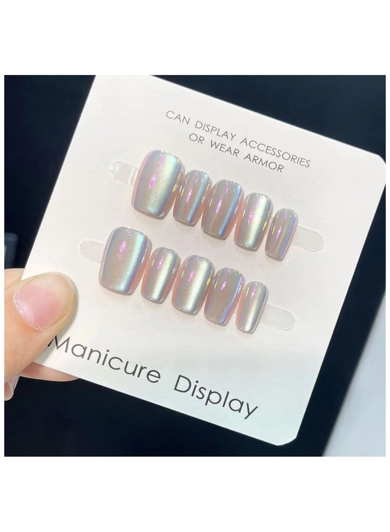 بينزو بيوتي بينزو جمال الأظافر اليدوية القط العين ، 10 قطعة ، مسمار الفن ، الاكريليك الأظافر ، الأظافر وهمية - Image 1