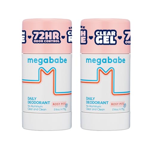 Megababe Daily Deodorant Rosy Pits | Summer and Hot Weather Essential | Aluminum-Free, Clear & Clean | 2.6 oz (Pack of 2) - Image 1