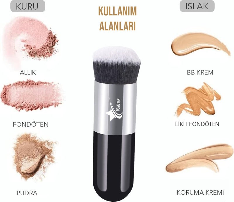 Demstar Professional Make-Up Luxury Kabuki Foundation and Blush Makeup Brush Dm  - Image 5