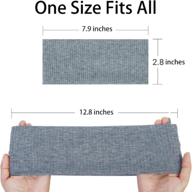 Ladies' wide-brimmed non-slip headband, soft and elastic thickened headband, fashionable sports yoga hair accessories 6-piece pack - Image 3