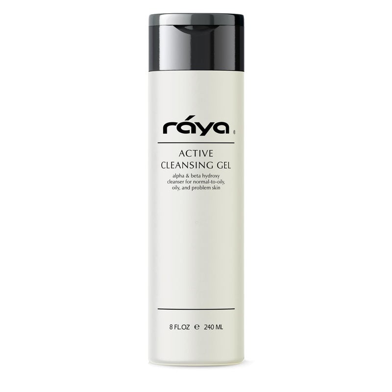 Raya Active Facial Cleansing Gel G107 Oil Control Cleanser with AHA and BHA Deep Pore Gel for Oily and BreakOut Skin Gentle Face Wash for Women and Men Suitable for Daily Use 8oz or 16oz btl