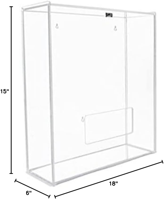TrippNT 50151  TrippNT Medium Apparel Dispenser  Holder Apparel Medium Clear Acrylic with Hinged Lid and Center Hole for Dispensing 15 18 X 17 58 X 6 18 inches WHD  - Image 2