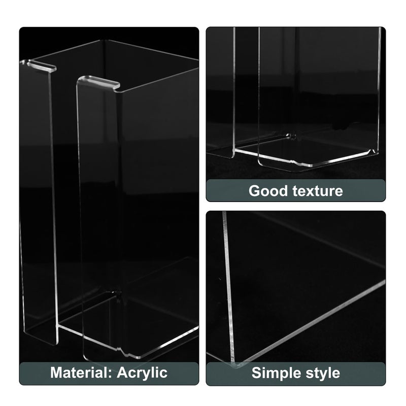 Transparent Acrylic Wall Mounted Bathroom Tissue Holder No Punch Installation Large Napkin Storage Box - Image 5