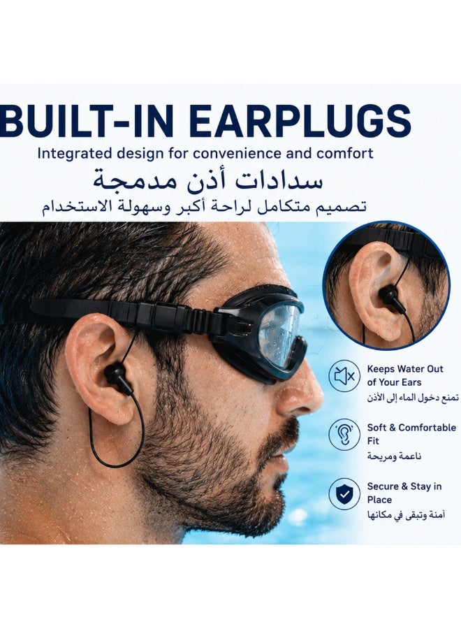 ثندر سبايكرز نظارات للمسبح | رؤية أفضل وأداء أفضل | نظارات سباحة مقاومة للضباب والماء | ملاءمة مريحة - Image 5