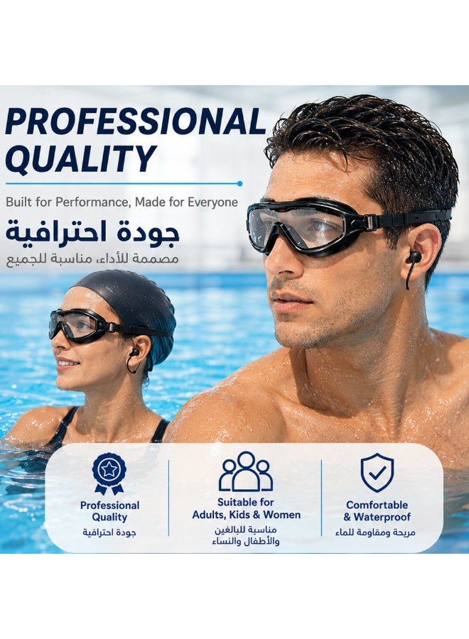 ثندر سبايكرز نظارات للمسبح | رؤية أفضل وأداء أفضل | نظارات سباحة مقاومة للضباب والماء | ملاءمة مريحة - Image 3