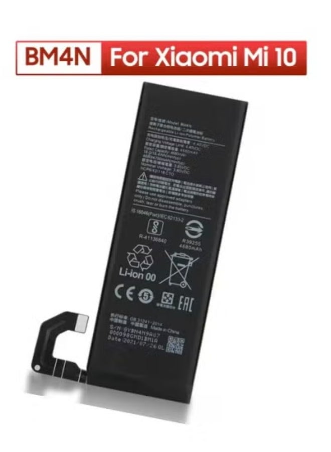 Original Replacement Battery for Xiaomi Mi 10 5G & Mi 10S | High-Capacity Black Lithium-Ion Battery Pack with Long-Lasting Power & Stable Performance | OEM-Compatible for Xiaomi Mi 10 Series Smartphones | Supports Fast Charging | Safe & Easy to Install - Image 1
