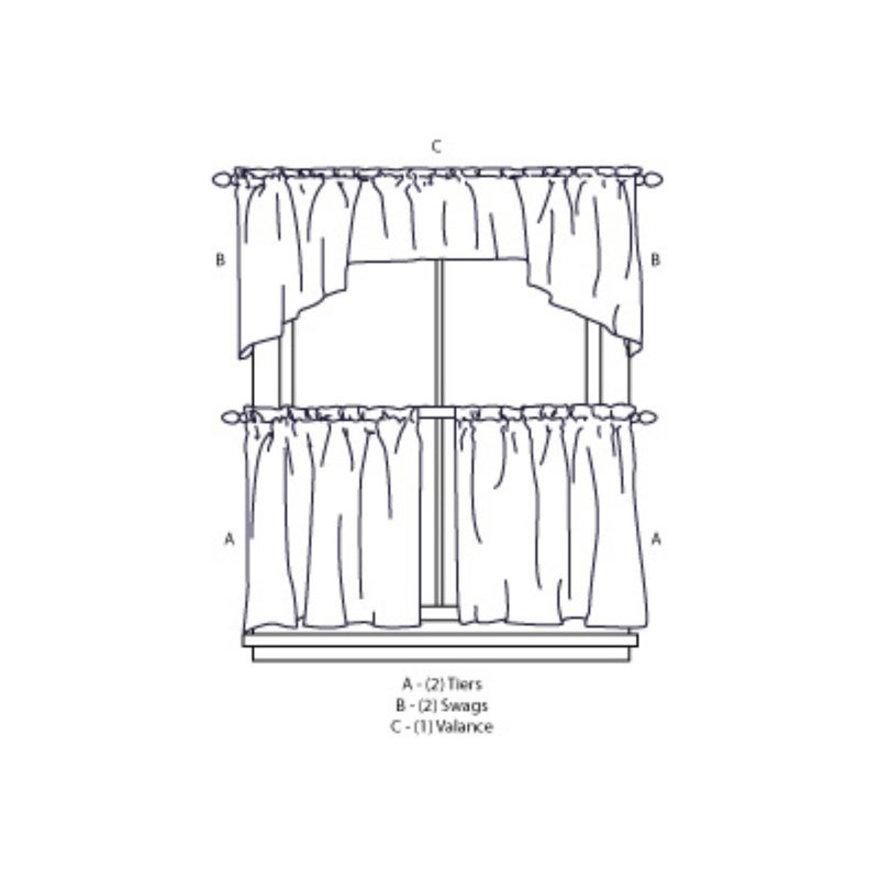 CHF Industries Wines Kitchen Curtain Set 36-inch Length - Image 3