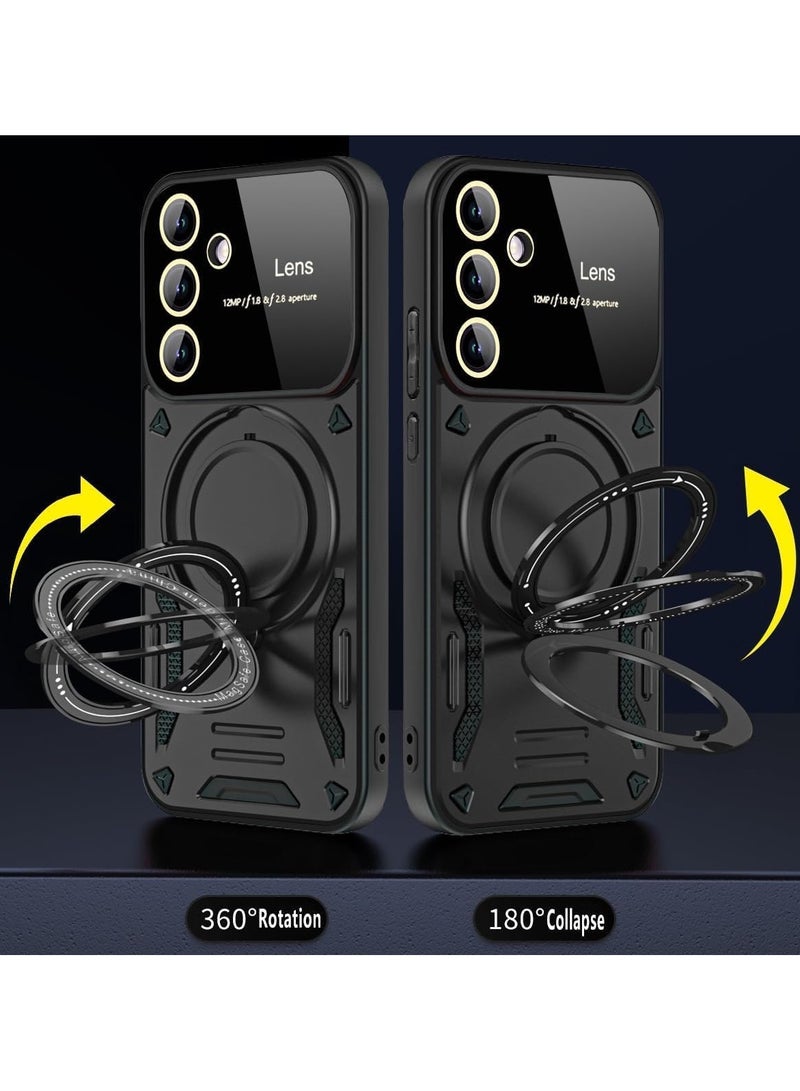 Magnetic case for Samsung Galaxy A15 5G with ring stand and built-in 360° rotatable stand Slim protective shockproof phone case for Galaxy A15 5G - Image 3