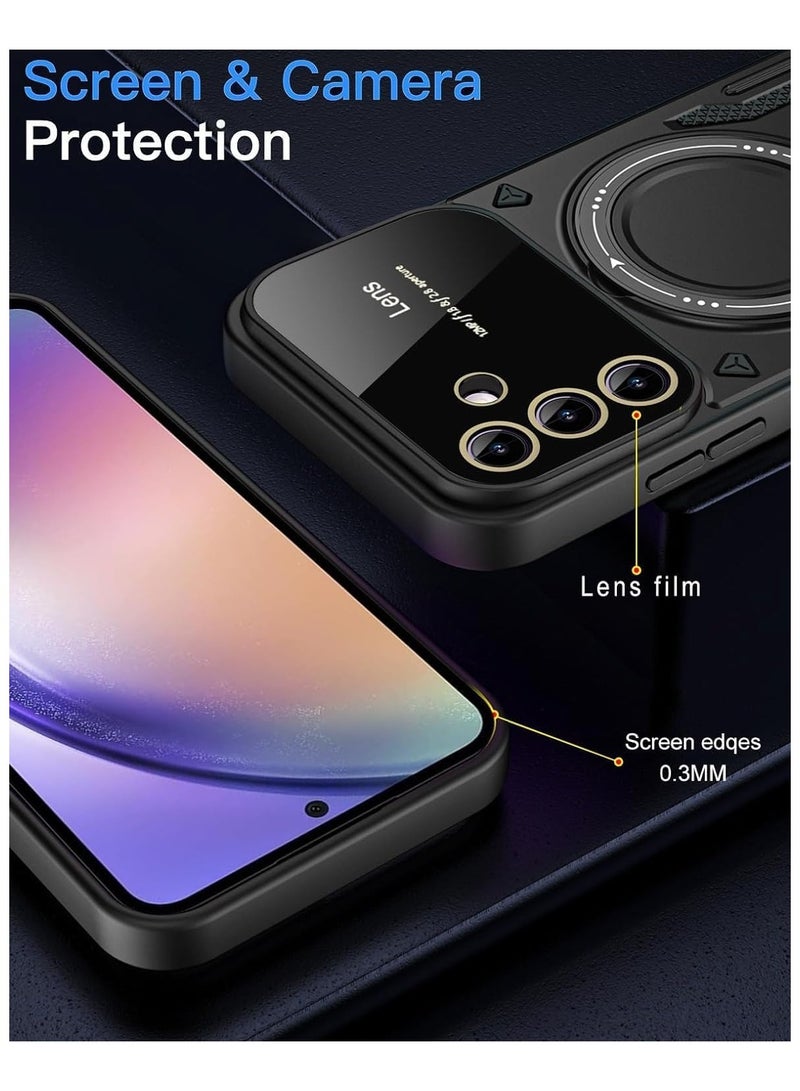 Magnetic case for Samsung Galaxy A15 5G with ring stand and built-in 360° rotatable stand Slim protective shockproof phone case for Galaxy A15 5G - Image 4
