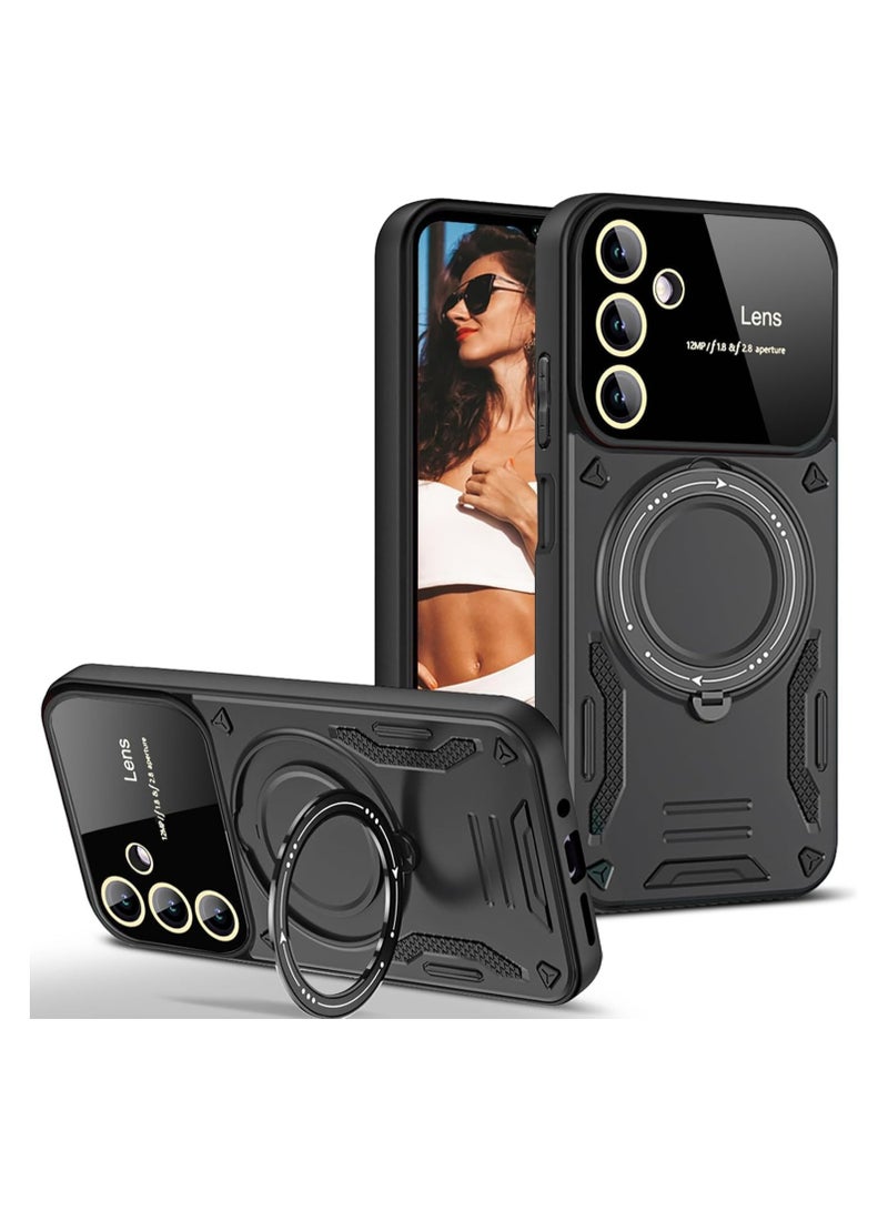 Magnetic case for Samsung Galaxy A15 5G with ring stand and built-in 360° rotatable stand Slim protective shockproof phone case for Galaxy A15 5G - Image 1