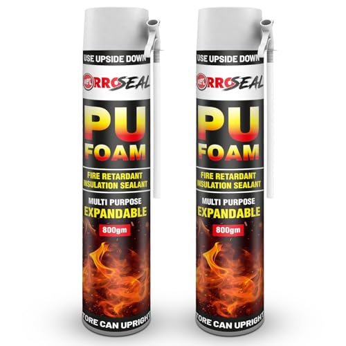 AIPL Zorroseal ZS-750-FR Multipurpose Expandable PU Foam Insulation Sealant Spray For Window Tile Door & AC Gaps - 800 Gram - Fire Rated Polyurethane PU Foam Sealant Pack of 2 - Image 1