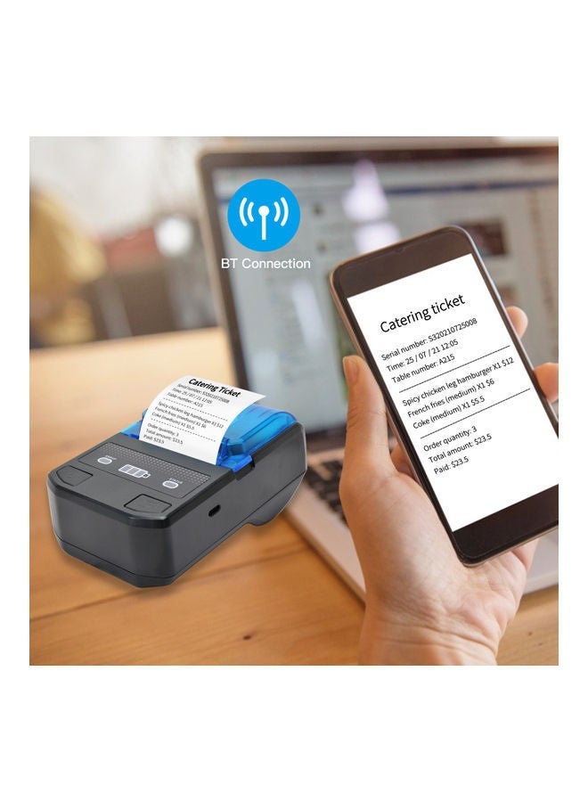 NIBEMINENT Bluetooth Label Printer With Accessories Black/Blue  - Image 2