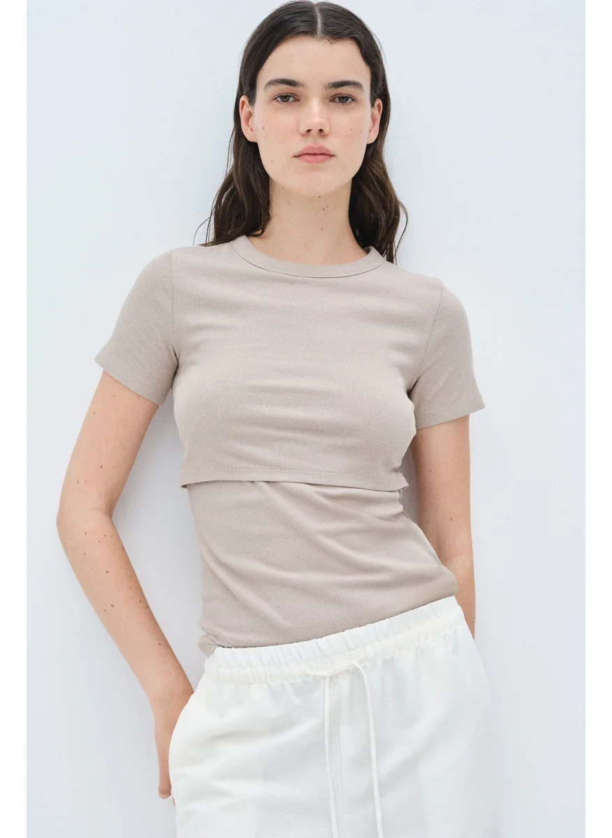 اتش اند ام Mama Ribbed Nursing Top