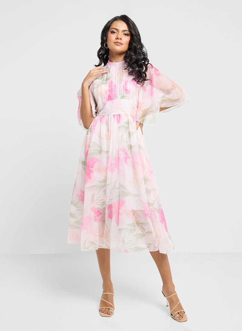 ايلا فستان بطبعة زهور - Image 4