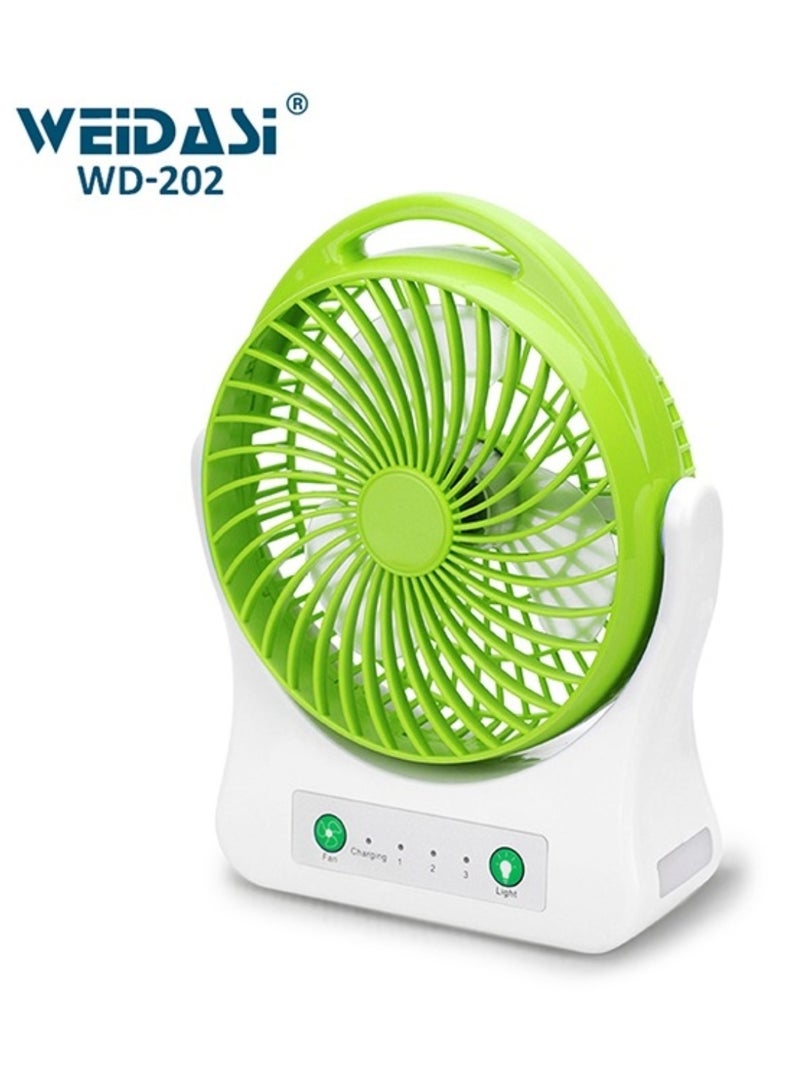 WEIDASI Rechargeable Emergency Fan with Light Weidasi WD-202 - Car Fan, Office, Home, Outdoor - Image 1