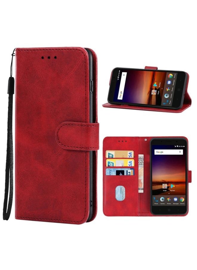 HuHa Case Cover Leather Phone Case For ZTE Tempo X / Vantage Z839 / N9137(Red) 