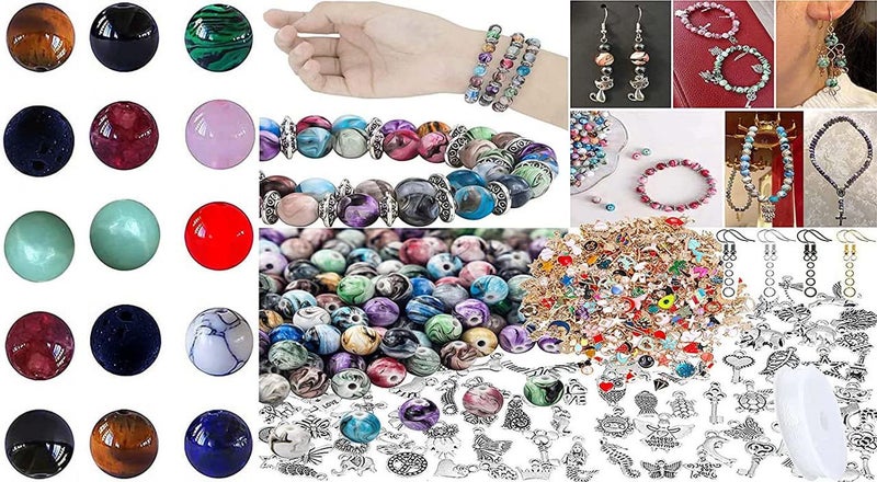 DIY Crafts 100 Pcs Kit, Mix Kit, Crystal Beads for Jewelry Making, Natural Stone Beads for Bracelets, Gemstone Beading & Jewelry N (100 Pcs Kit, Mix Kit) - Image 2