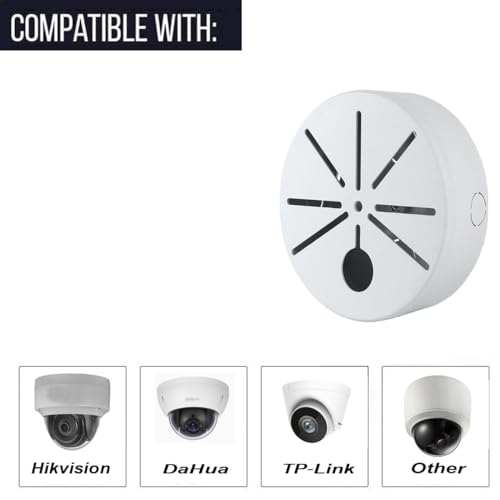 PCUORLEORS 2 Pack Camera Junction Box,Universal Bullet Security Camera Mount Box, Bracket Hide Cable,Outdoor Camera Cover, Base Junction Box for CCTV Cameras - Image 4