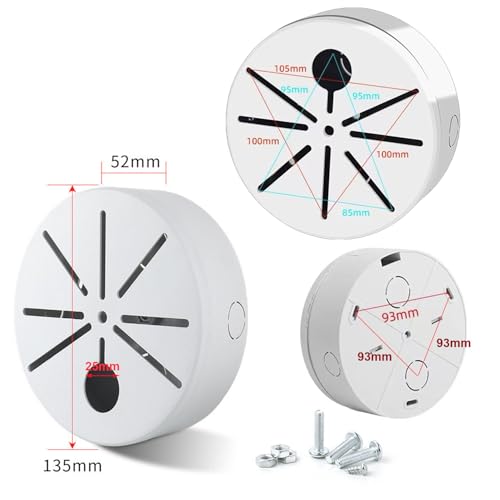 PCUORLEORS 2 Pack Camera Junction Box,Universal Bullet Security Camera Mount Box, Bracket Hide Cable,Outdoor Camera Cover, Base Junction Box for CCTV Cameras - Image 2
