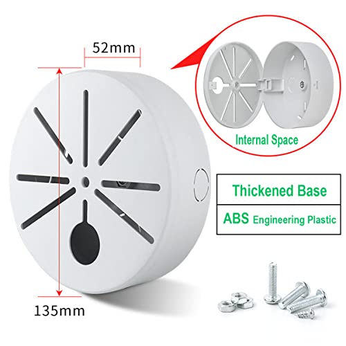 PCUORLEORS 2 Pack Camera Junction Box,Universal Bullet Security Camera Mount Box, Bracket Hide Cable,Outdoor Camera Cover, Base Junction Box for CCTV Cameras - Image 3