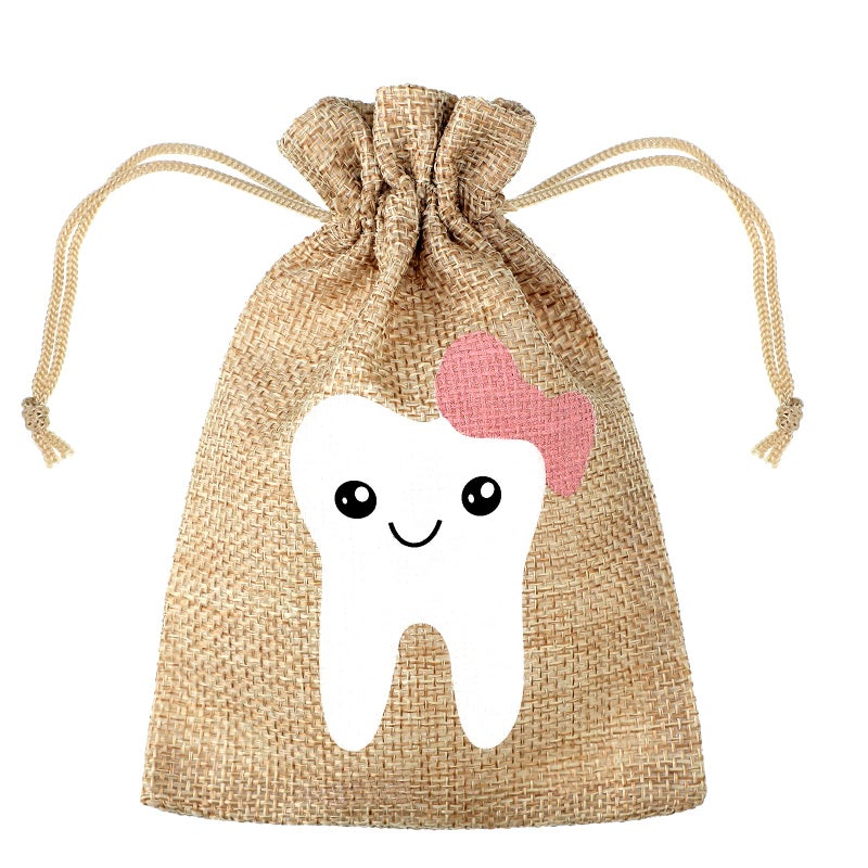 Shappy Tooth Fairy Bag Pouch for Boys and Girls to Place Under Pillow Milk Teeth Container Box for Toothfairy Tooth Holder Keepsake Gift for Kids Children Baby Shower Birthday Pink Style 